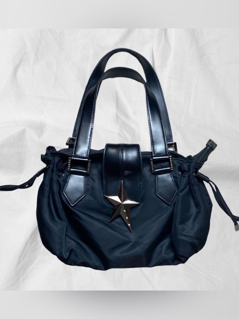 Mugler Black Star-Embellished Shoulder Bag